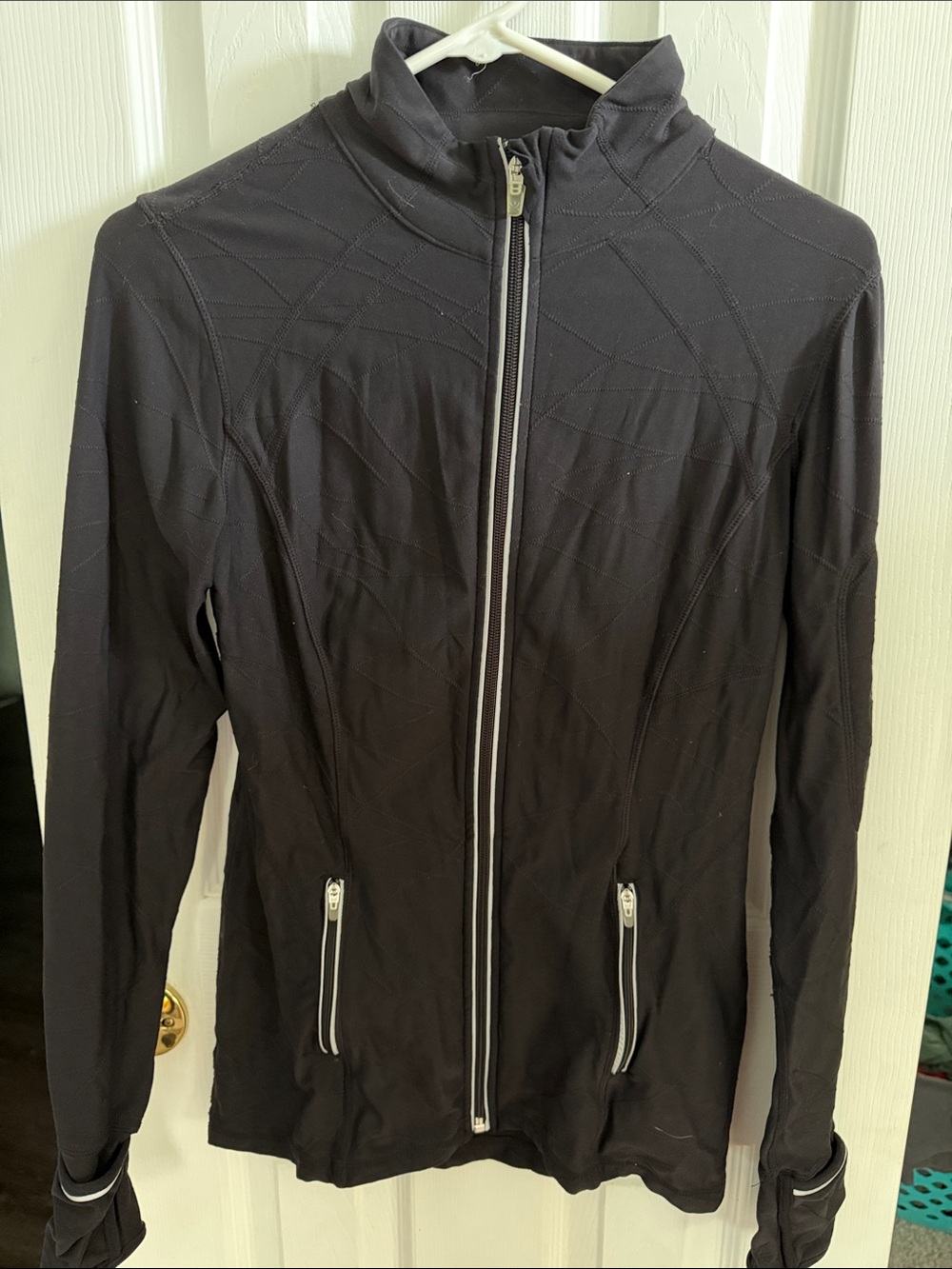 Kirkland Signature Black Women's Zip-Up Varsity Jacket